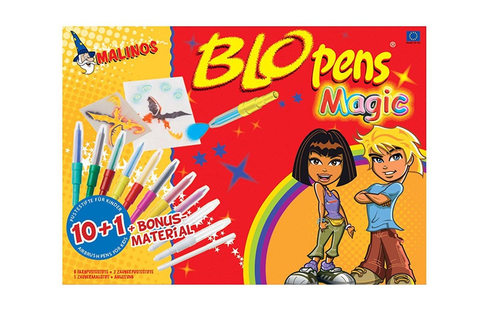 Malinos Crayon aérographe Blopens 10 pièces