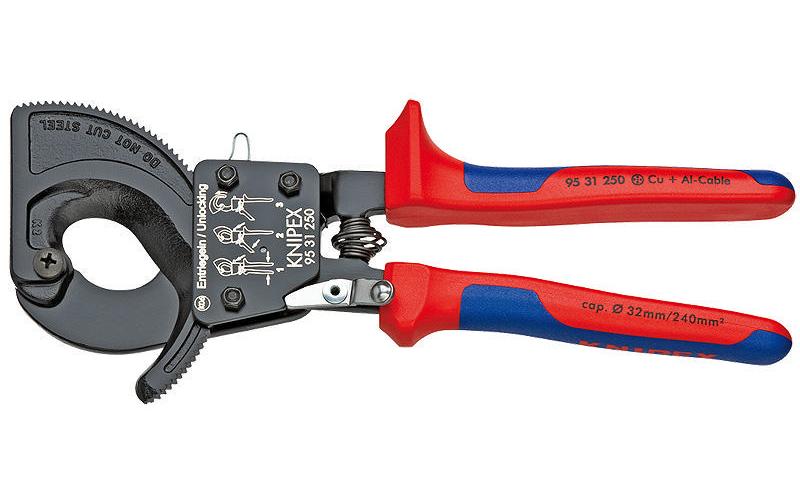 Knipex Coupe-câbles 250 mm principe de cliquet