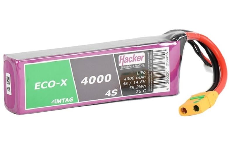 Hacker Batterie RC LiPo 4000 mAh 14.8 V 25C TopFuel ECO-X MTAG