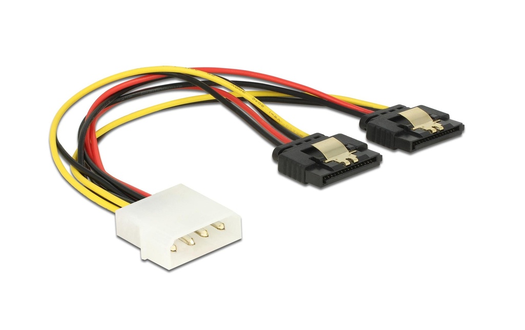 Delock Câble électrique en Y Molex - 2x SATA 20 cm