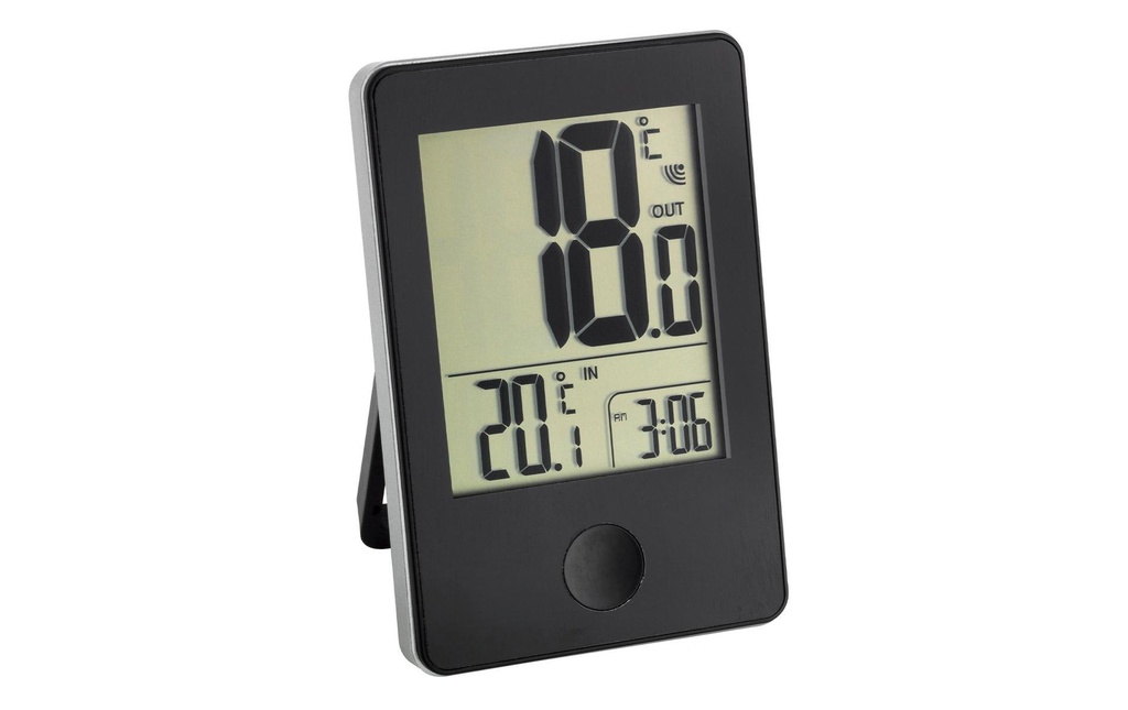 TFA Dostmann Thermomètre radio POP Noir