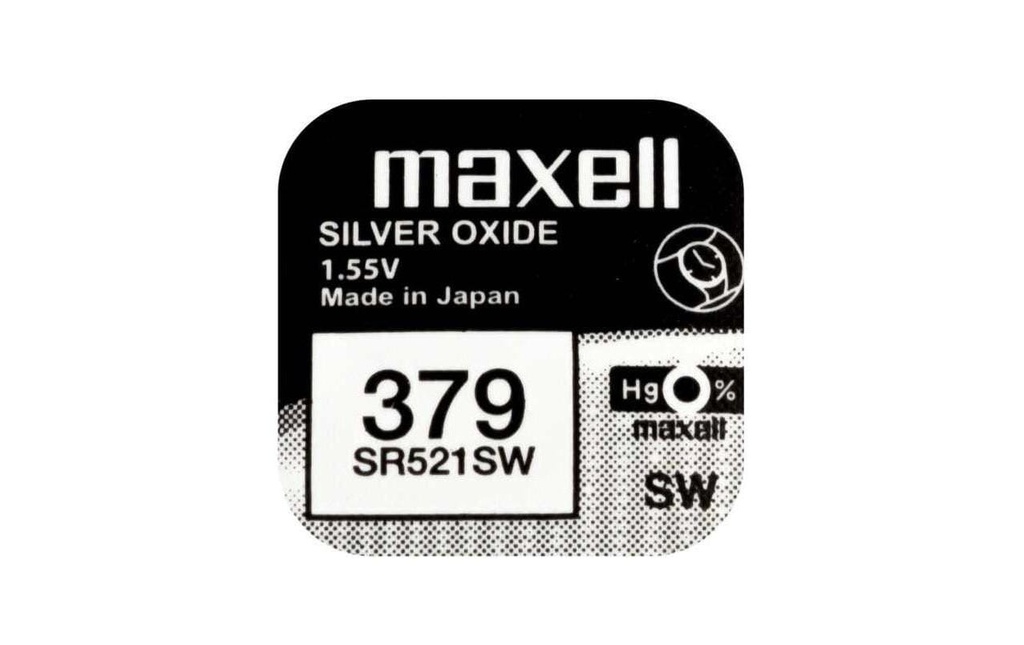 Maxell Europe LTD. Pile bouton 379 SR521SW , 10 Pièce/s
