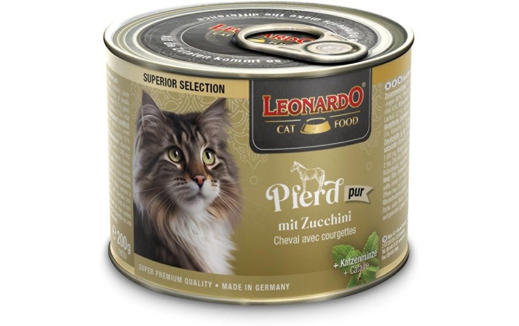 Leonardo Cat Food Alimentation humide Superior Selection Cheval, 200 g