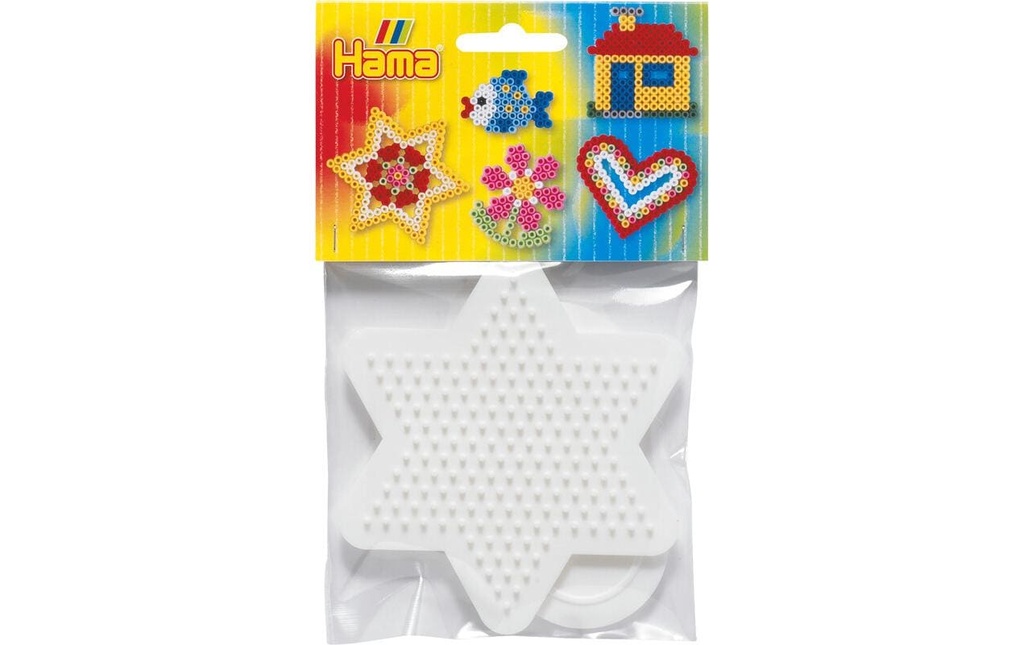 Hama Plaques pour perles à repasser Étoile 2 pièces Blanc
