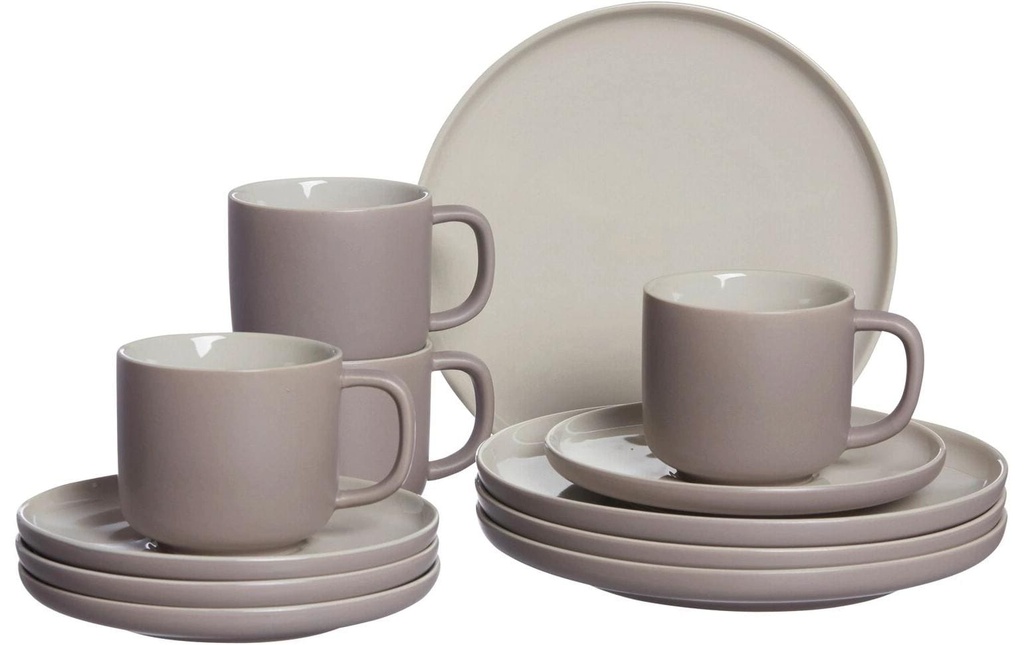 Ritzenhoff & Breker Service de café Jasper 12 pièces, taupe