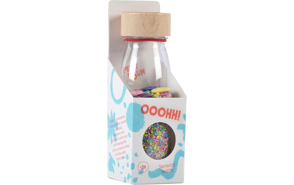 Sombo Bouteille sensorielle avec son – Boutons 15.5 cm