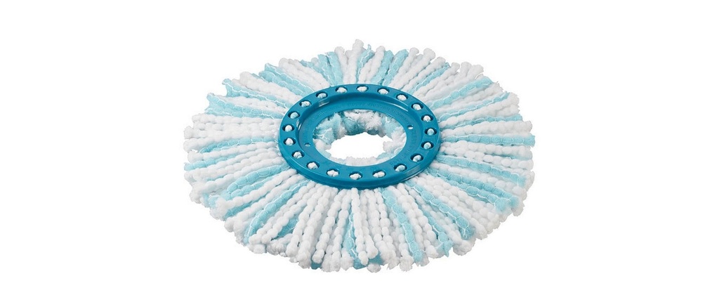 Leifheit Tête de rechange pour balai éponge Clean Twist Disc Mop Blanc/Turquoise