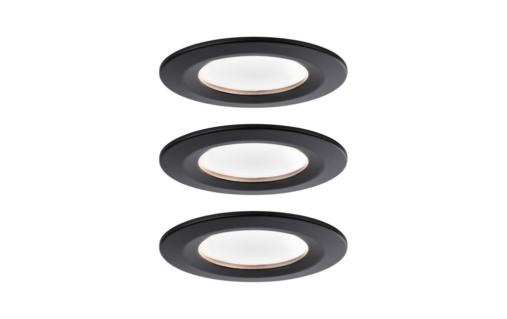 Paulmann Luminaire encastré Nova Starr Set de base, noir