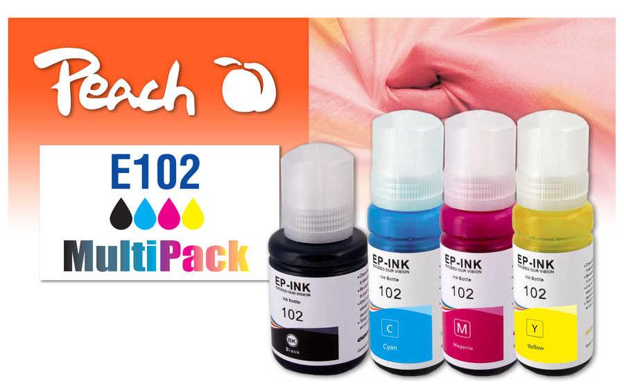 Peach Encre Epson CISS 102 Multi-Pack C, M, Y, BK