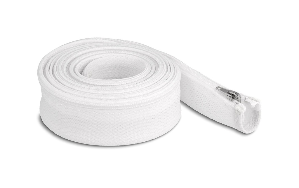 Delock Manchon tressé avec fermeture à glissière 3 m x 50 mm Blanc