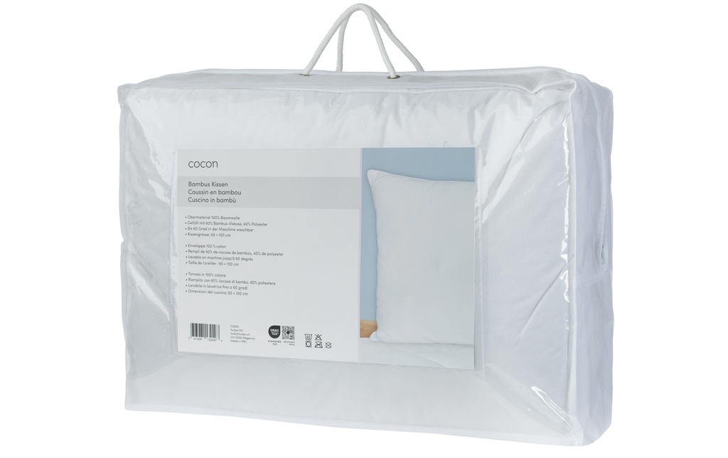 COCON Oreiller classique Bambou, 65 x 100 cm