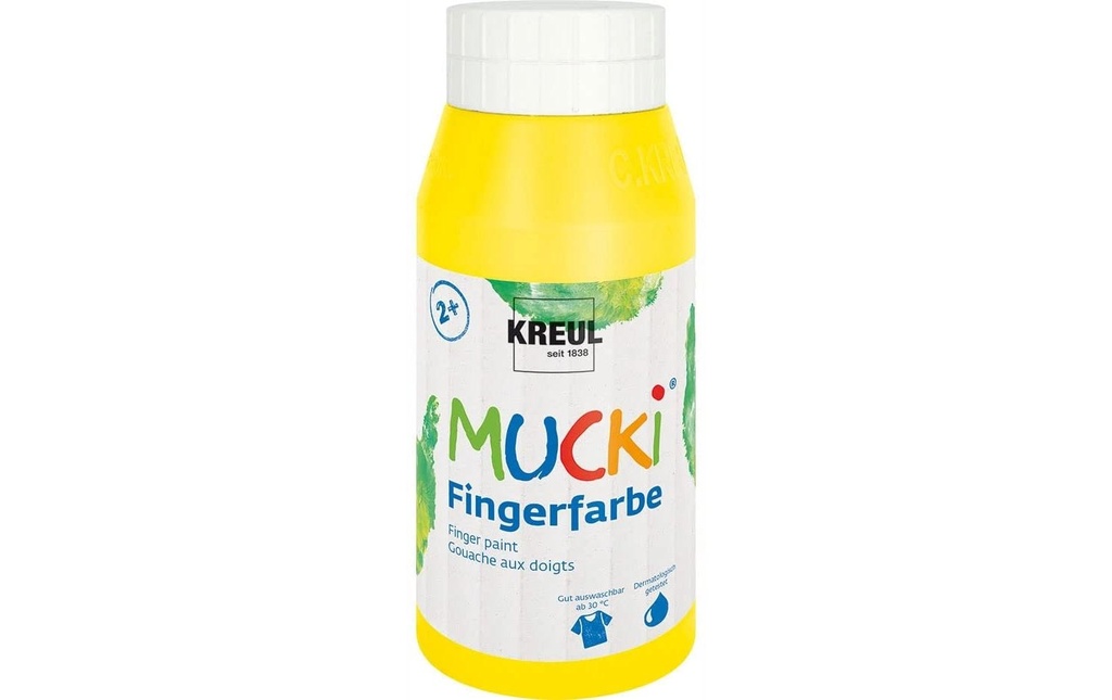 Kreul Peinture aux doigts Mucki 750 ml, jaune