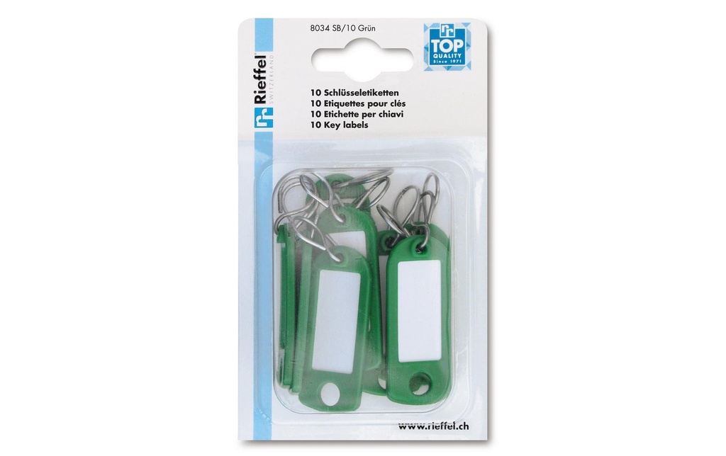 RIEFFEL Porte-clés 8034 vert (10 pces)