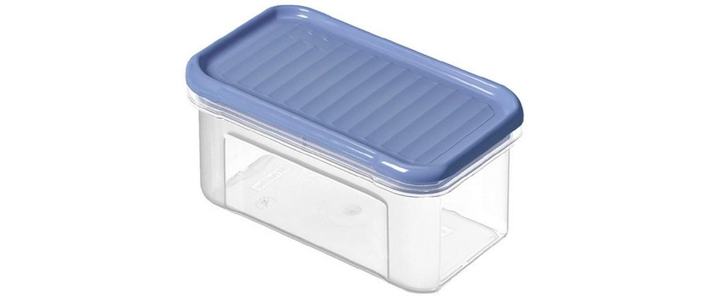 Rotho Boîte à provisions Domino 0.5 l, Bleu/Transparent