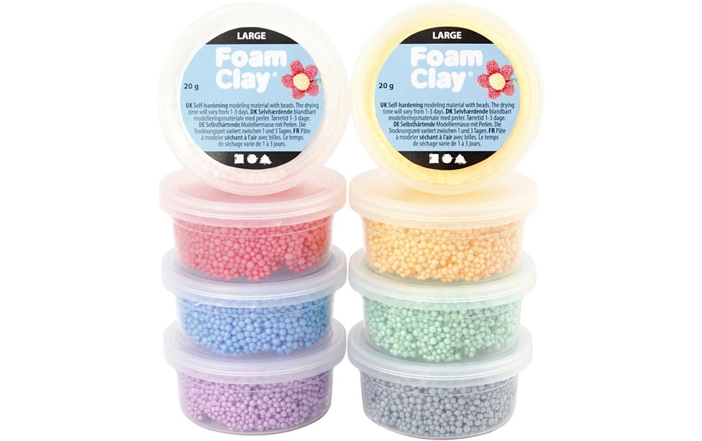 Creativ Company Set de modélisation Foam Clay Extra Large 8 pièces
