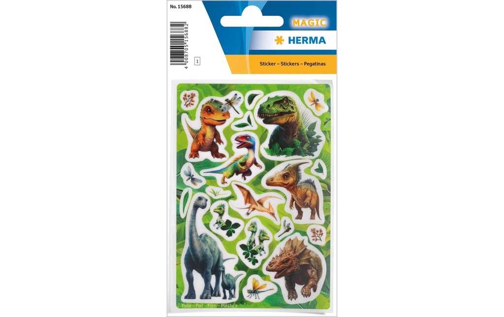 Herma Stickers Autocollant à motif Le monde des dinosaures 20 Pièce/s