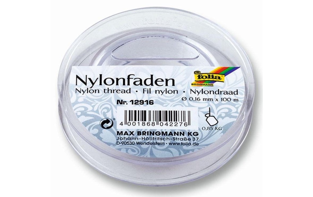 Folia Fil de nylon 0.16 mm Transparent