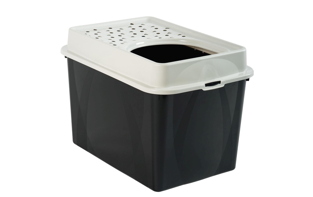 Rotho Litière pour chats Berty Eco, Noir – Sable