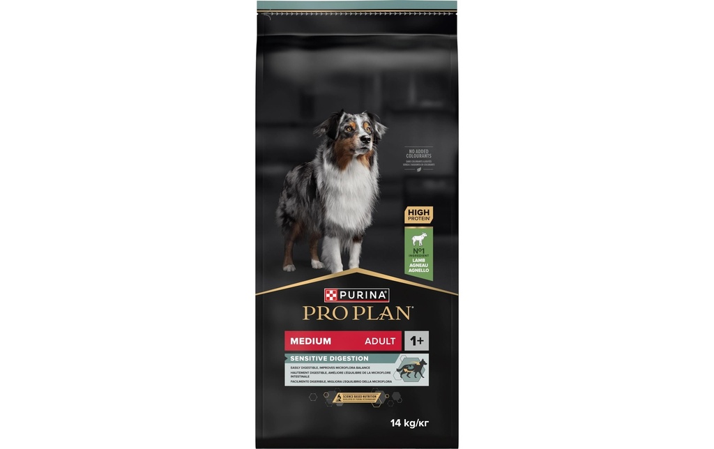 Purina Pro Plan Alimentation sèche M Adult Sensitive Digestion Agneau, 14 kg