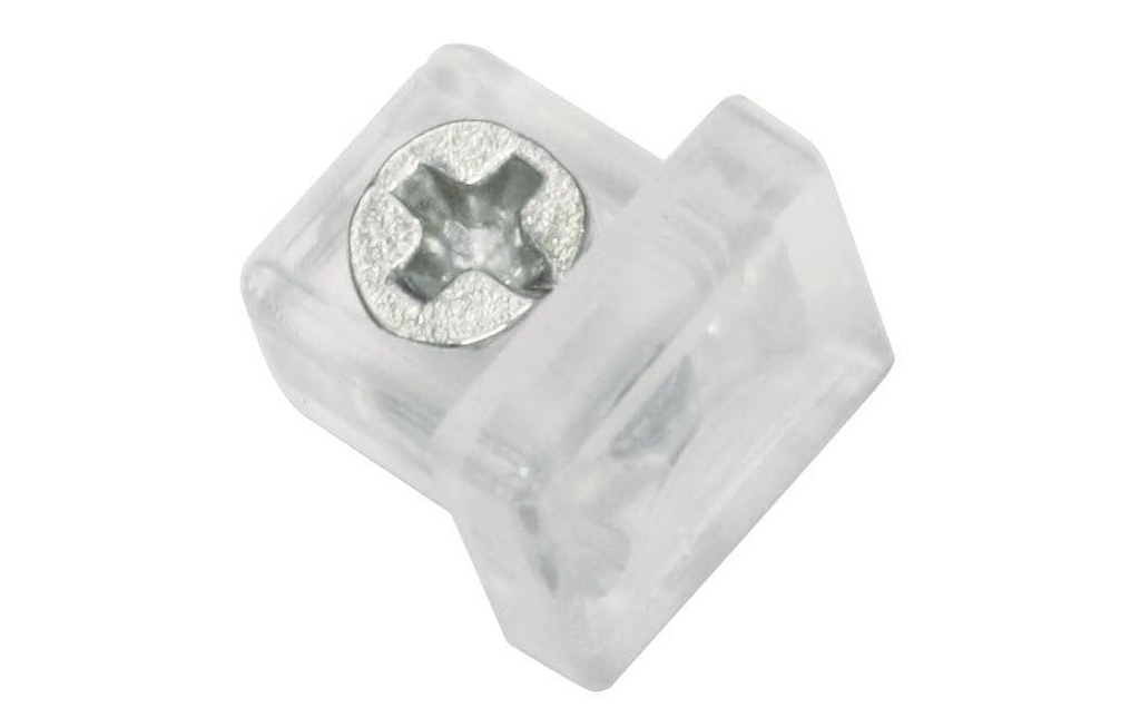 Gardinia Dispositif de blocage pour rail avec vis Transparent, 2 pièces