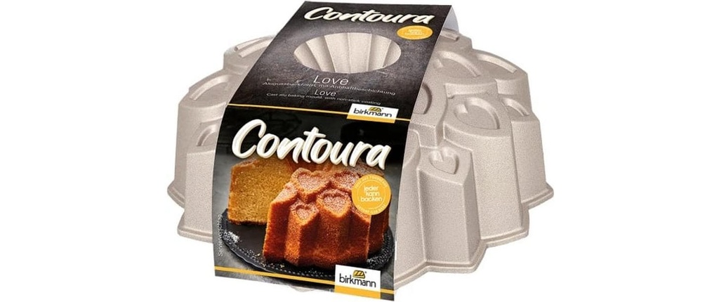 RBV Birkmann Moule à Kouglof Contoura Love 25 cm, or