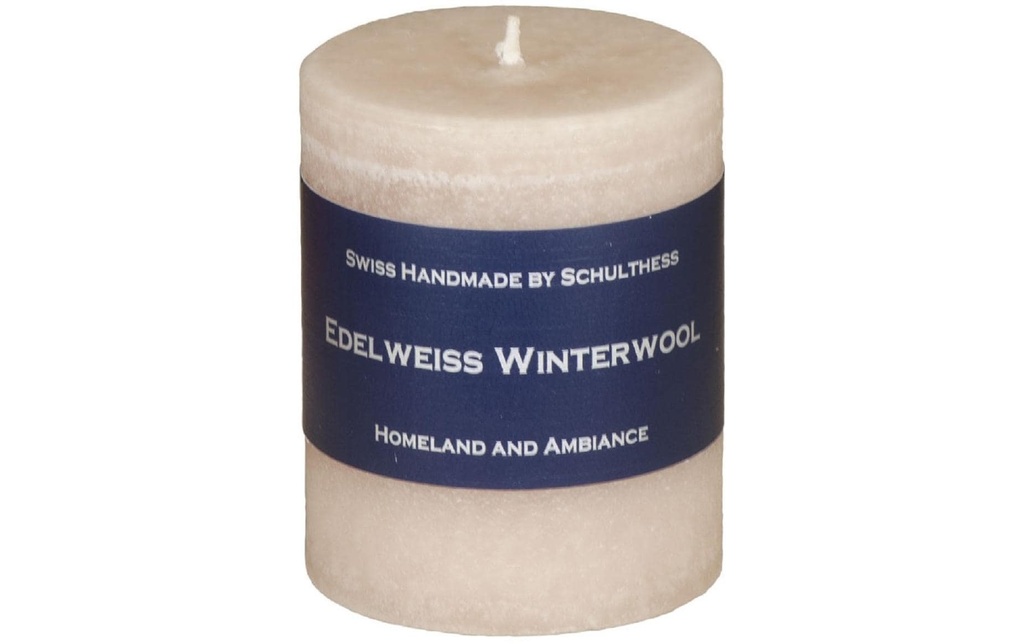 Schulthess Kerzen Bougie parfumée Laine d'hiver Edelweiss 8 cm