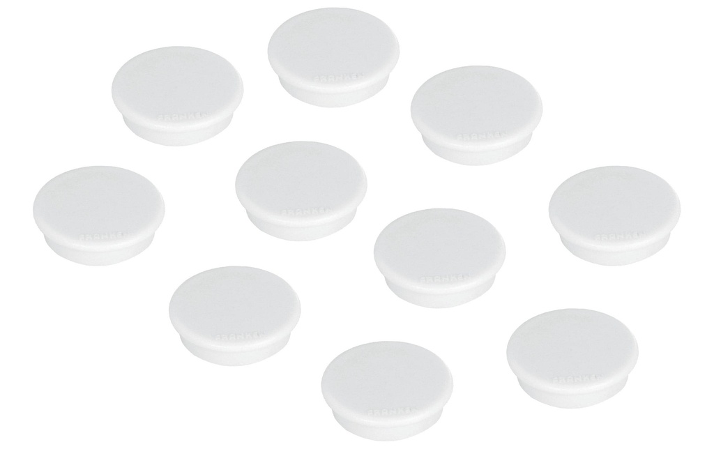 Franken Aimant Ø 24 mm, 10 Pièce/s, Blanc