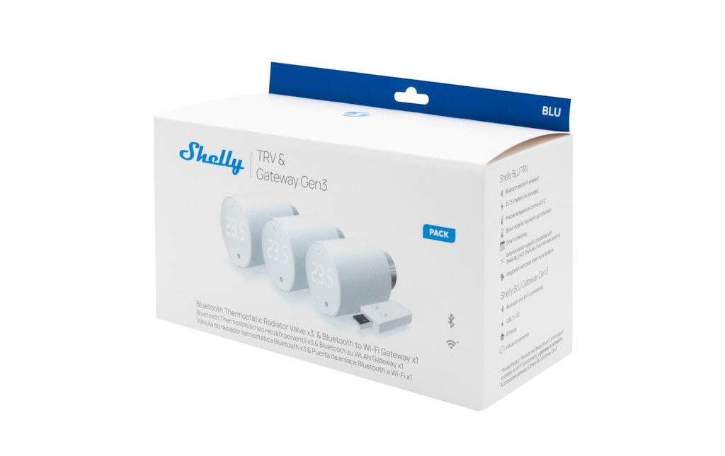 Shelly Thermostat intelligent 3 BLU TRV