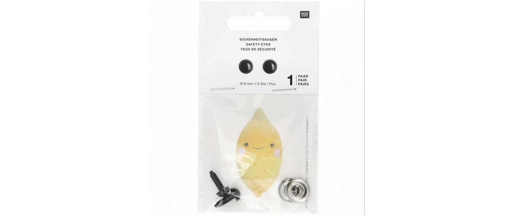 Rico Design Yeux de sécurité 8 mm 2 Pièce/s