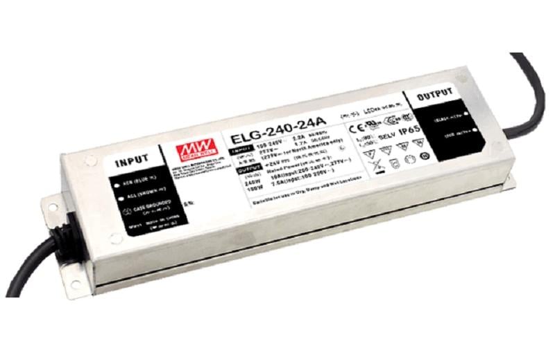 MeanWell Pilote de LED 240 W, CV+CC 24 V / 10 A