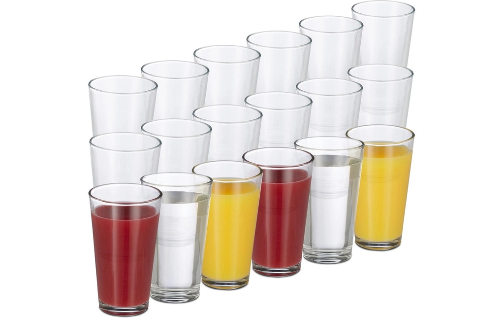 relaxdays Verre 500 ml, 18 pièces