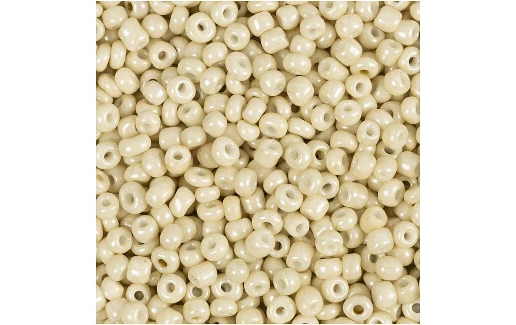 Creativ Company Perles de rocaille Perles de verre Crème