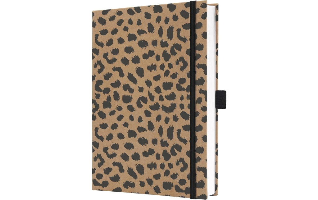 Jolie Bloc-notes Pure Cheetah, A5, À lignes, Noir/Brun