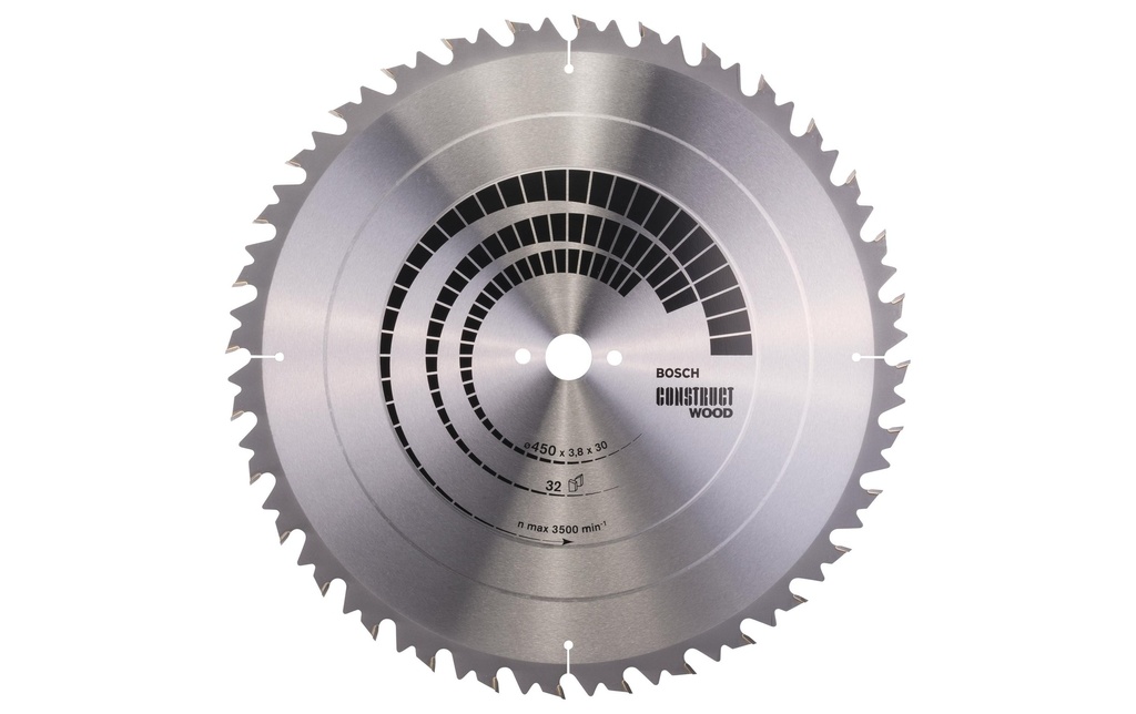 Bosch Professional Lame de scie circulaire Construct Wood, 450 x 30 x 3.8 mm, Z 32