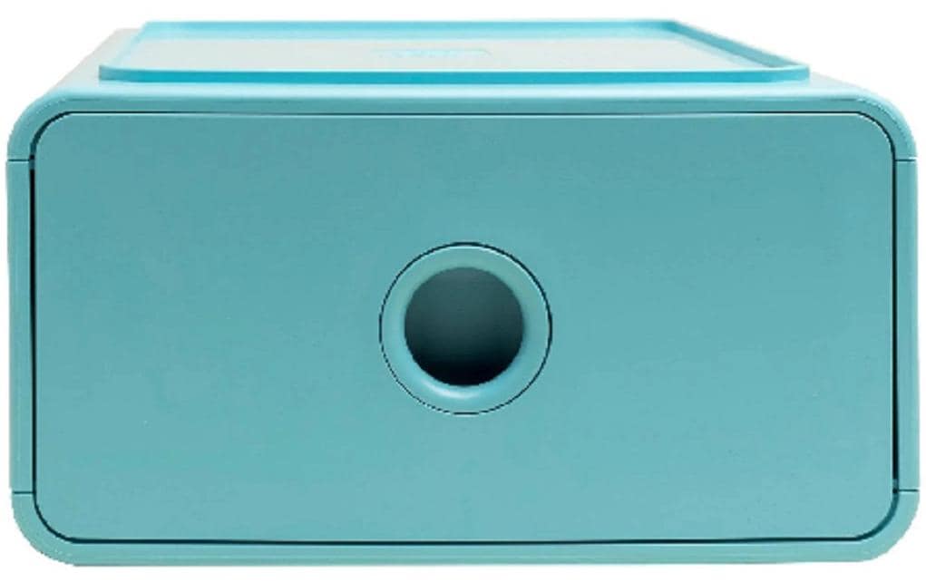 Exacompta Boîte à tiroirs Tiny Box Skandi, 1 tiroir, A5+, bleu givré