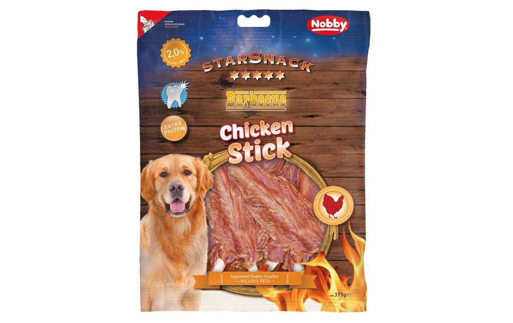 Nobby Produit à mâcher  StarSnack Barbecue Chicken Stick, 375 g