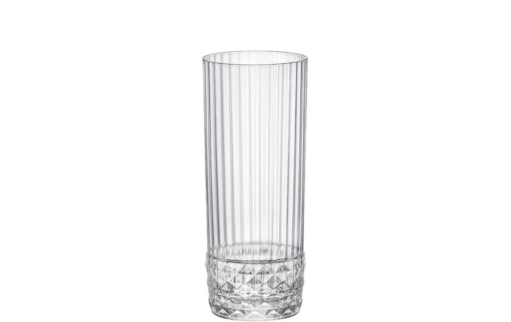 Bormioli Rocco Verre à long drink Les 20 ans de l'Amérique 400 ml, 4 Pièce/s, Transparent