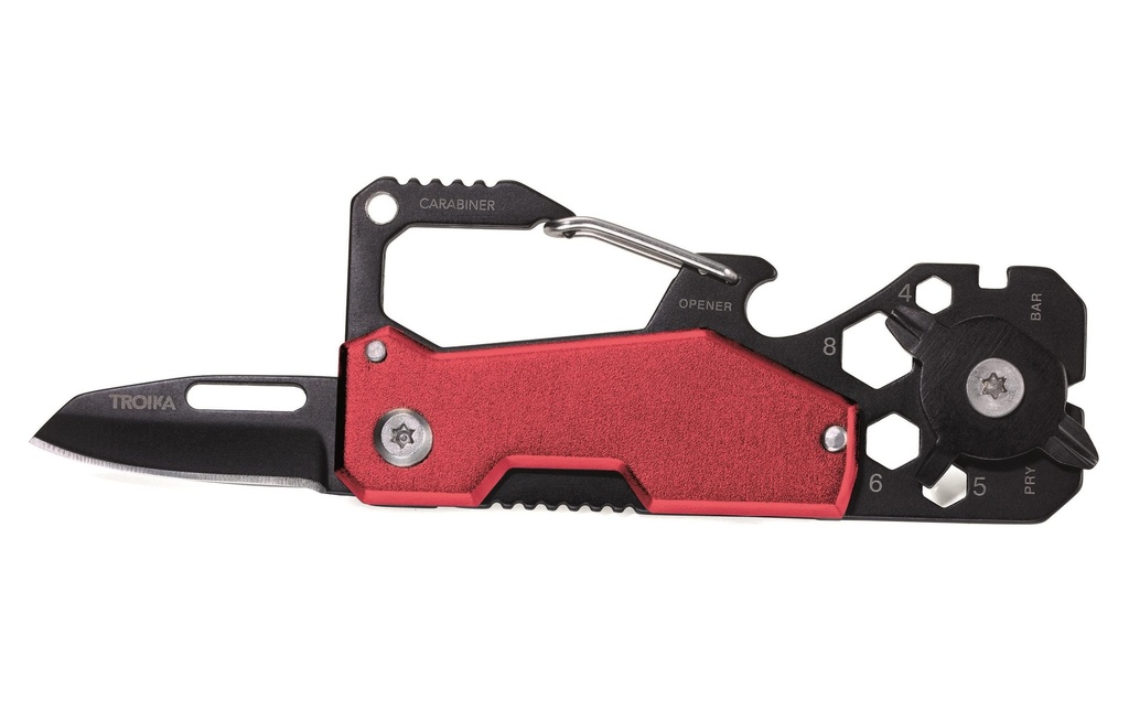 Troika Couteau de poche Toolinator 10 fonctions rouge/noir
