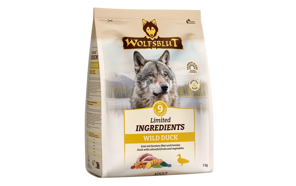 Wolfsblut Alimentation sèche Adult Wild Duck 1 kg