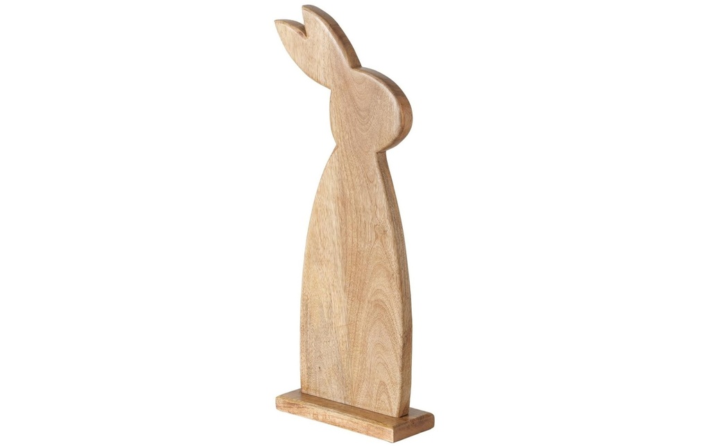 Boltze Présentoir Lapin Nesli 62 cm, bois de manguier