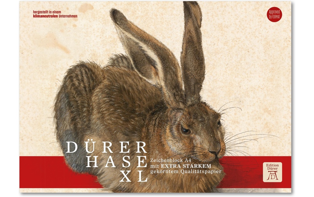 Lumart Carnet de dessin Lapin A4, grainé, 130 g/m², 12 feuilles