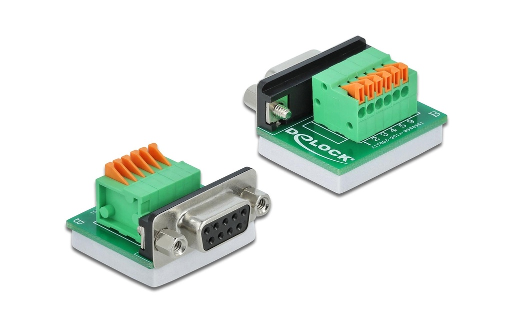 Delock Adaptateur Bornier RS232 DB9 prise horizontale 0 m