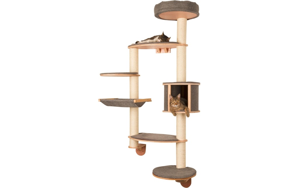 Kerbl Arbre à chat Dolomite XL Tofana – Gris, 185 x 115 cm