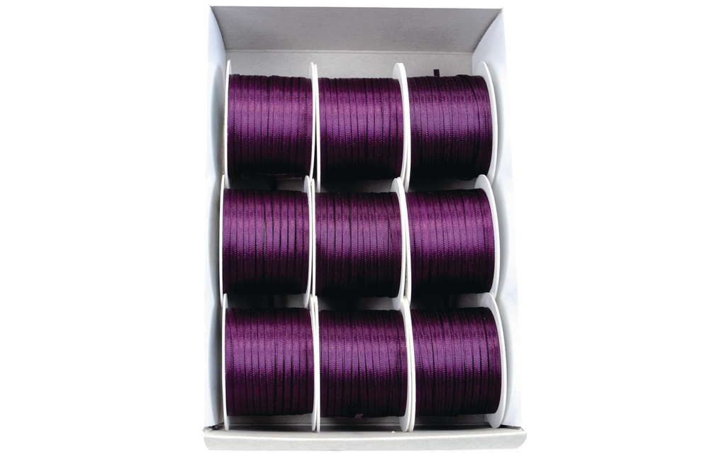 GOLDINA Ruban de satin Ruban double satin 3 mm x 10 m, mauve