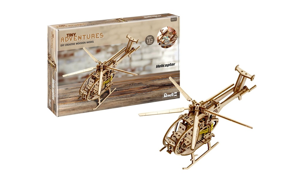 Revell Tiny Adventures – Hélicoptère Kit de construction en bois