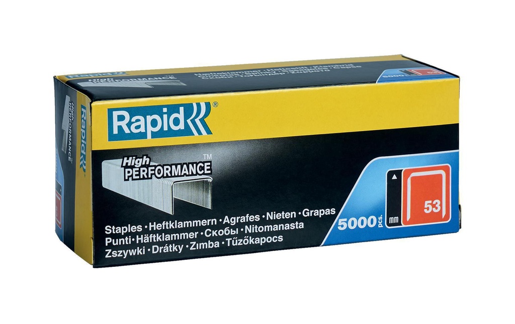 Rapid Agrafes fil fin Typ 53, 8 mm 5000 pièces