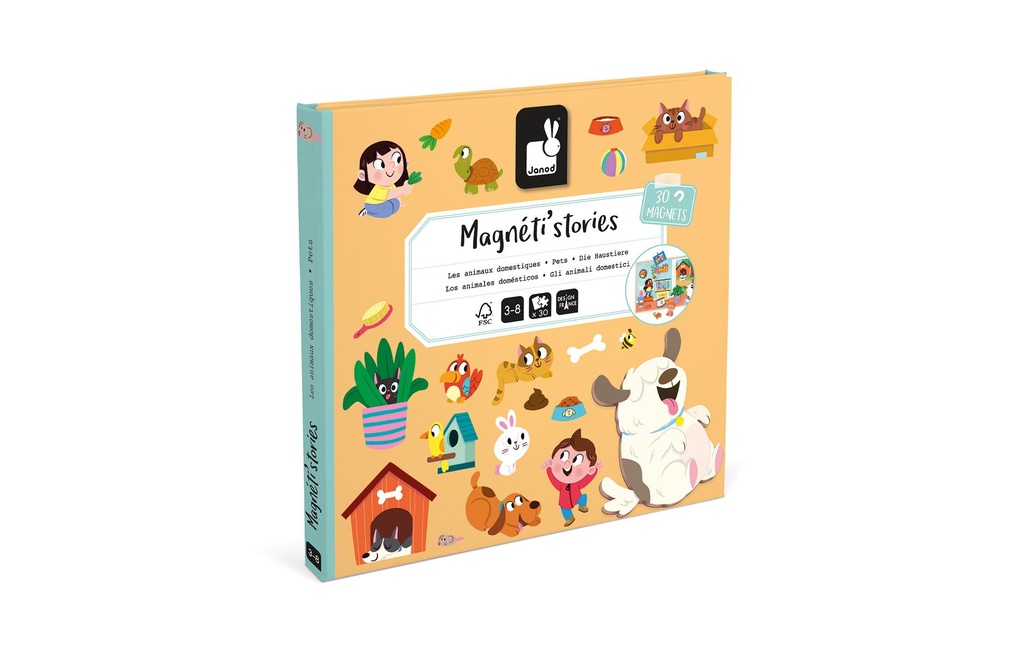 Janod Jouets d’occupation Animaux de compagnie Magnetistories