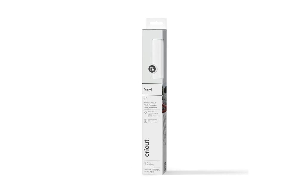 Cricut Film de vinyle Permanent 30.5 x 122 cm, 1 Pièce/s, Blanc