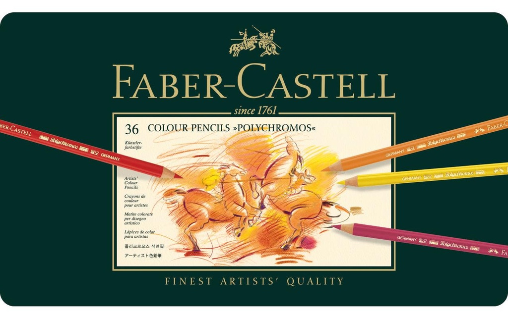 FABER-CASTELL Polychromos étui mét.de 36pcs (36 pces)