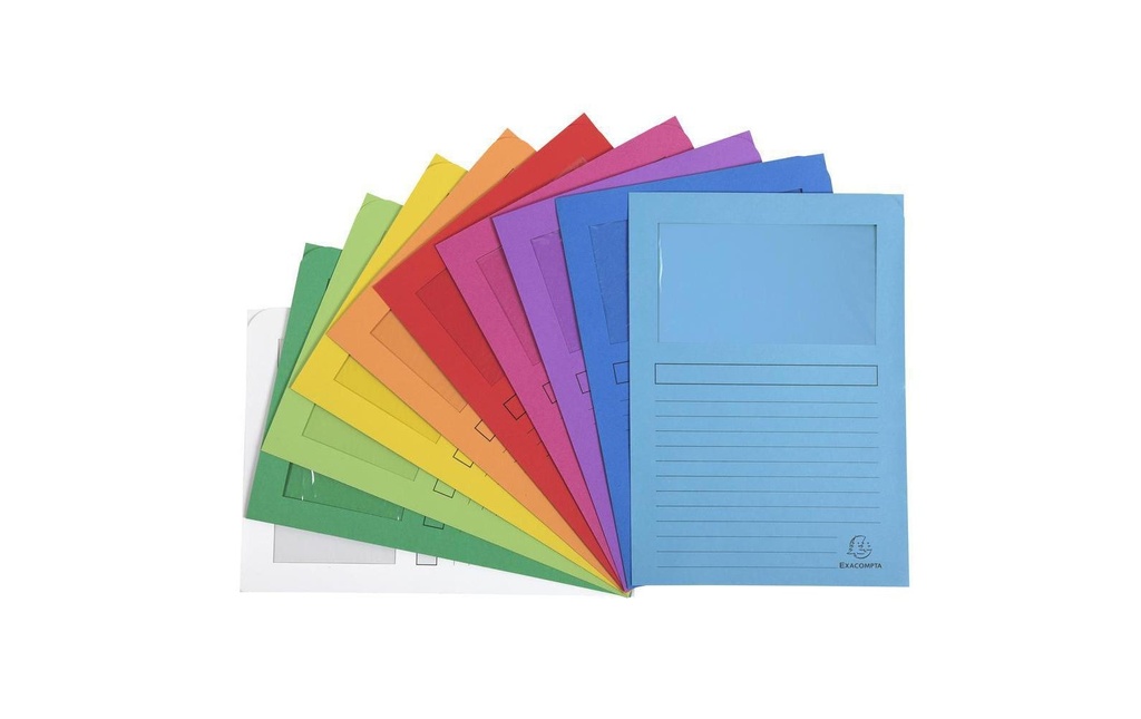 Exacompta Pochette transparente Forever 25 pièces, couleurs assorties